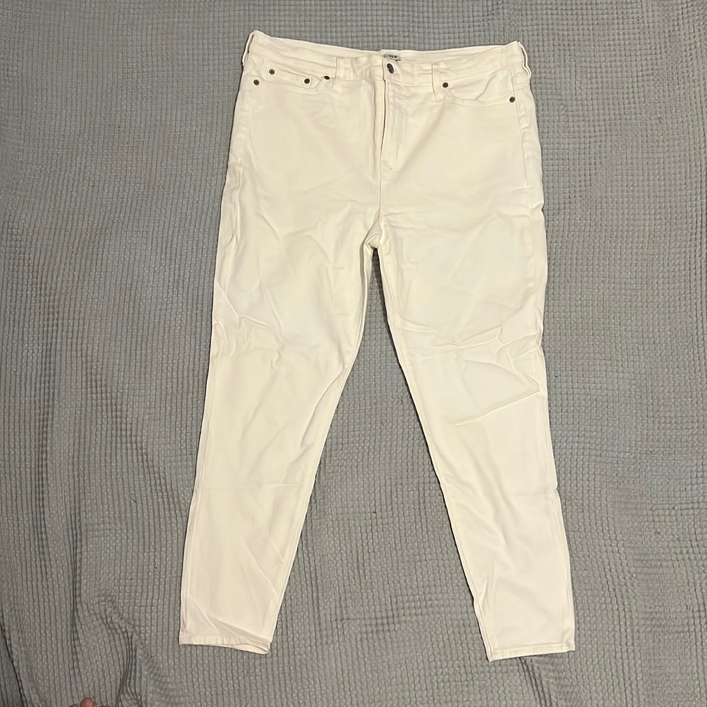 J.Crew Factory White Skinny Jeans with Stretch